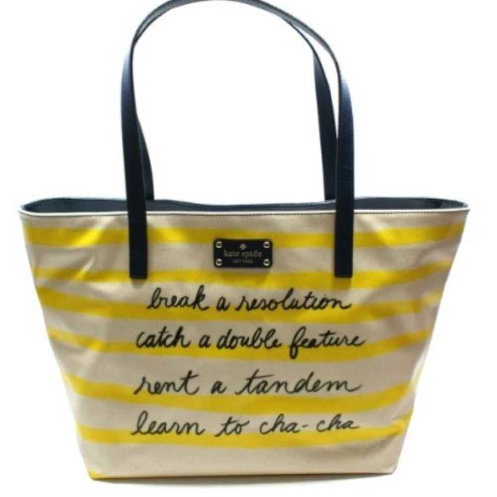 Kate Spade "Break a Resolution" tote bag NWT